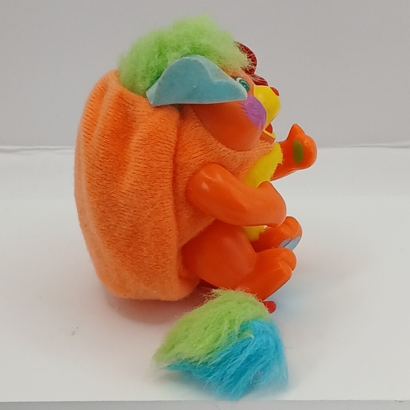 Vintage Pocket Popples Blue "P.C. Popple" & Orange "Puzzle Popple", 1986 - Picture 11 of 15